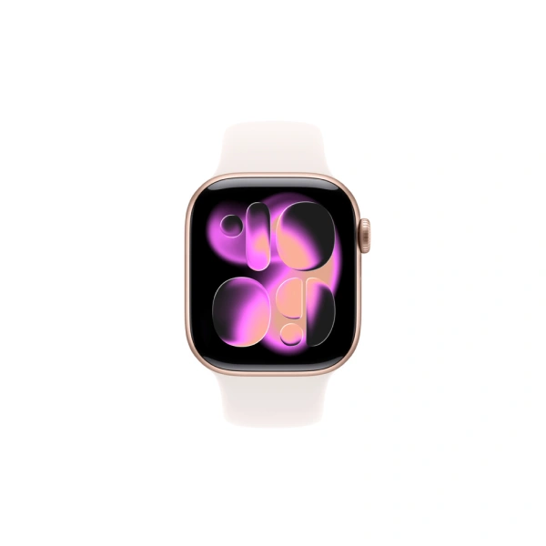 Apple Watch Series 11 GPS 42mm Rose Gold Aluminium Case with Light Blush Sport Band - S/M MEU04