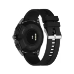 Swiss Military DOM Musical Series 1 with Built-in TWS Smartwatch | 1.39-inch Display | Gun Metal Frame | IP67 IP Rating | Fitness and Sleep Monitoring | SM-WCH-DOM-MUS1-GUNMF-BLKSS – Black Silicon Strap