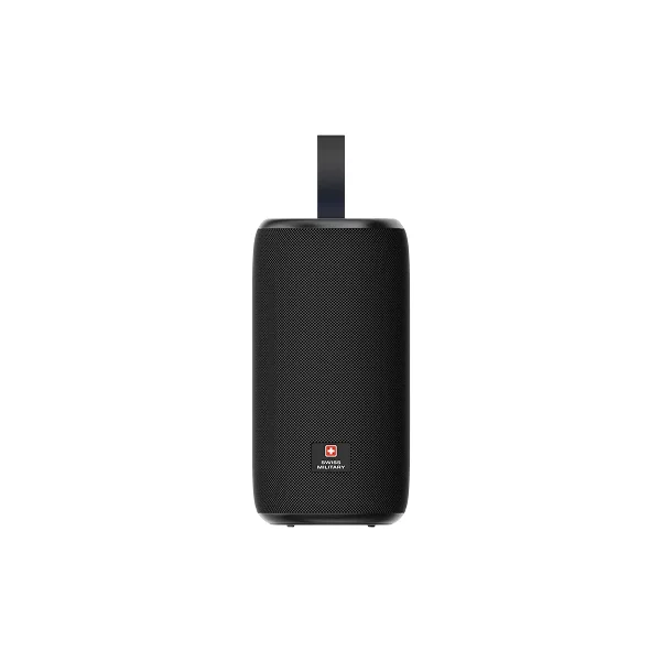 Swiss Military Portable Bluetooth Speaker | 250W PMPO Output | Dual 57mm Drivers | 25-Hour Battery Life | USB-C Charging | SM-SPK-250W-25H-BLK - Black