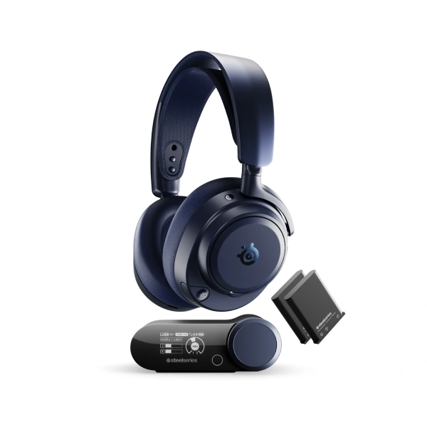 SteelSeries Arctis Nova Pro Wireless Omni Gaming Headset | Up to 60 Hours Battery Life | Hi-Res Audio | OmniPlay | ClearCast Pro AI Noise Cancelling Mic | Infinite Power System | SS-HS-ARC-NOV-PRO-OMNI-M.BL - Midnight Blue
