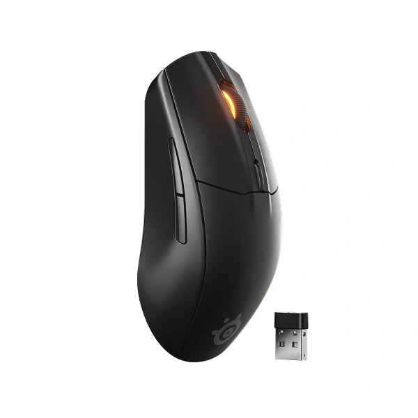 SteelSeries Rival 3 Wireless Gen 2 Gaming Mouse | 2.4GHz and Bluetooth | 18000 DPI True Move Air Optical Sensor | 60 Million Click Durability | Light-Weight | 100% PTFE Feet | SS-MS-RIVAL-3-WL-GEN2-BK - Black