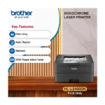Brother Mono Lase dr Printer With Duplex & Network,Upto 34PPM|HL-L2460DN