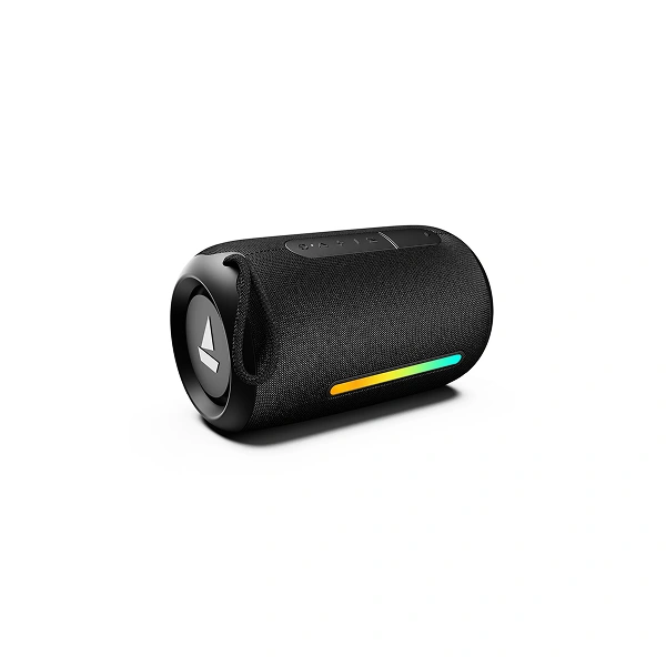 boAt Stone 350 Pro Portable Bluetooth Speaker | 14W Output | Up to 12Hours Playback | Dynamic RGB LED Lights | Bluetooth 5.3, AUX & USB Connectivity | 3600mAh Battery | IPX5 Resistant - Raging Black