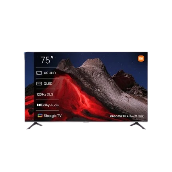 Xiaomi TV A Pro 75Inch 2026 4K QLED Smart TV | 120Hz | Google TV | Dolby Audio, DTS-X, DTS Virtual:X Sound | L75MB-APME - Dark Gray